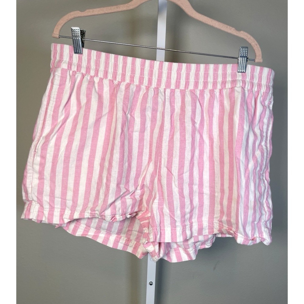 Old Navy  Linen Shorts Women's XL Striped Pink Pockets  Beach‎ Summer Vacation